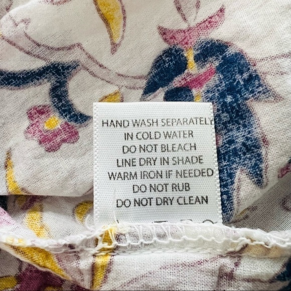 Roberta Roller Rabbit Floral Pintuck Cotton Sleeveless Top Size XS - Picture 8 of 10